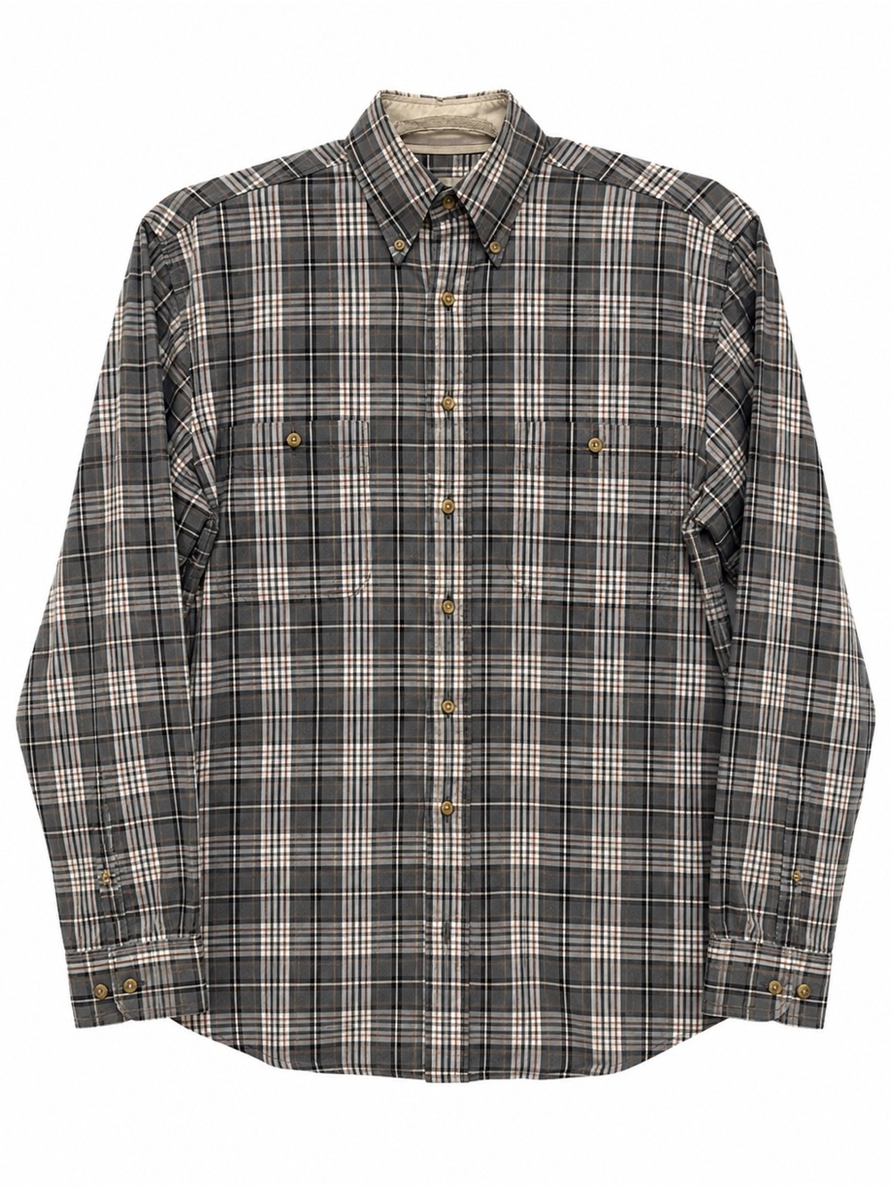 Vintage Khaki’s by Arrow Men’s Plaid Button Down Shirt. Medium